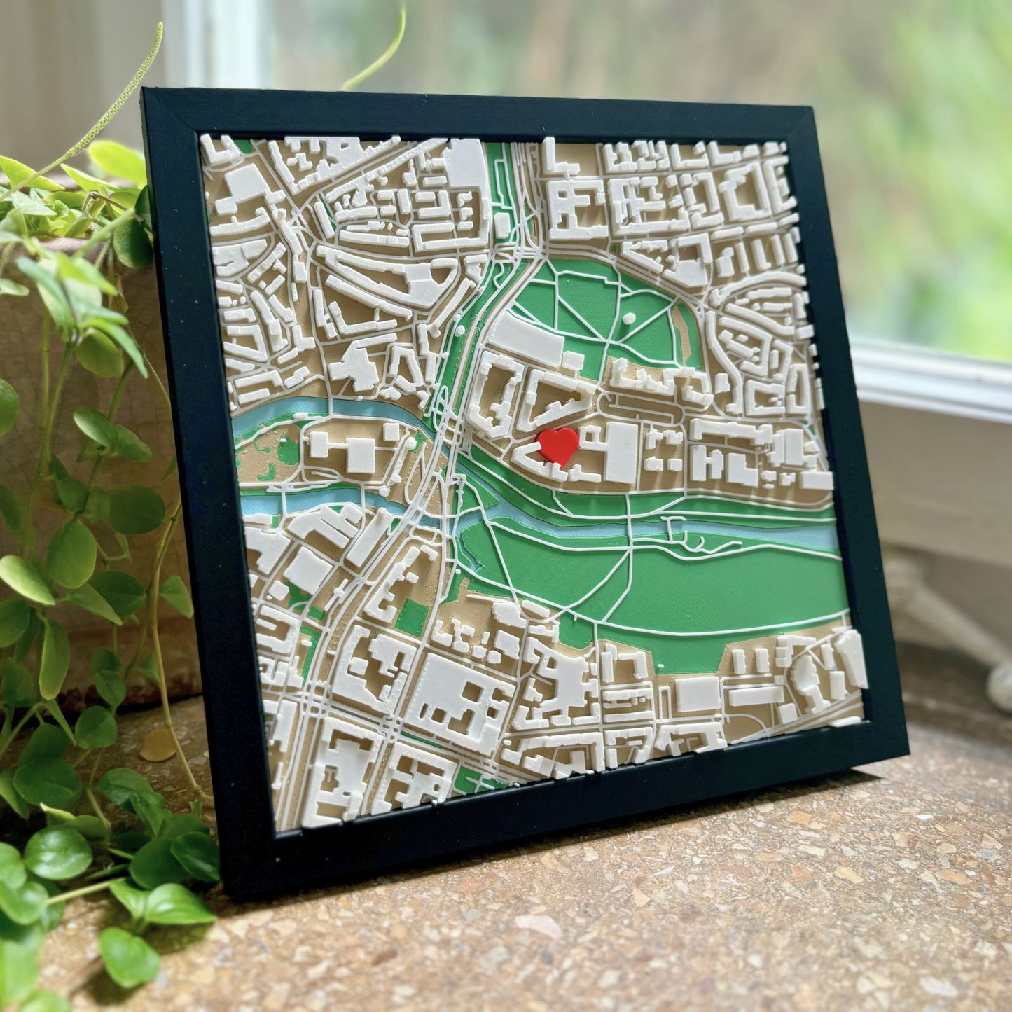 Farbige Stadtkarte mit Herz